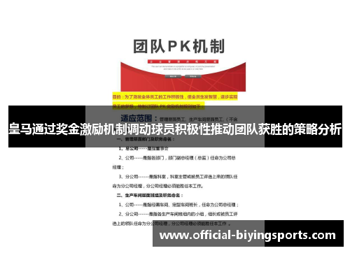 皇马通过奖金激励机制调动球员积极性推动团队获胜的策略分析